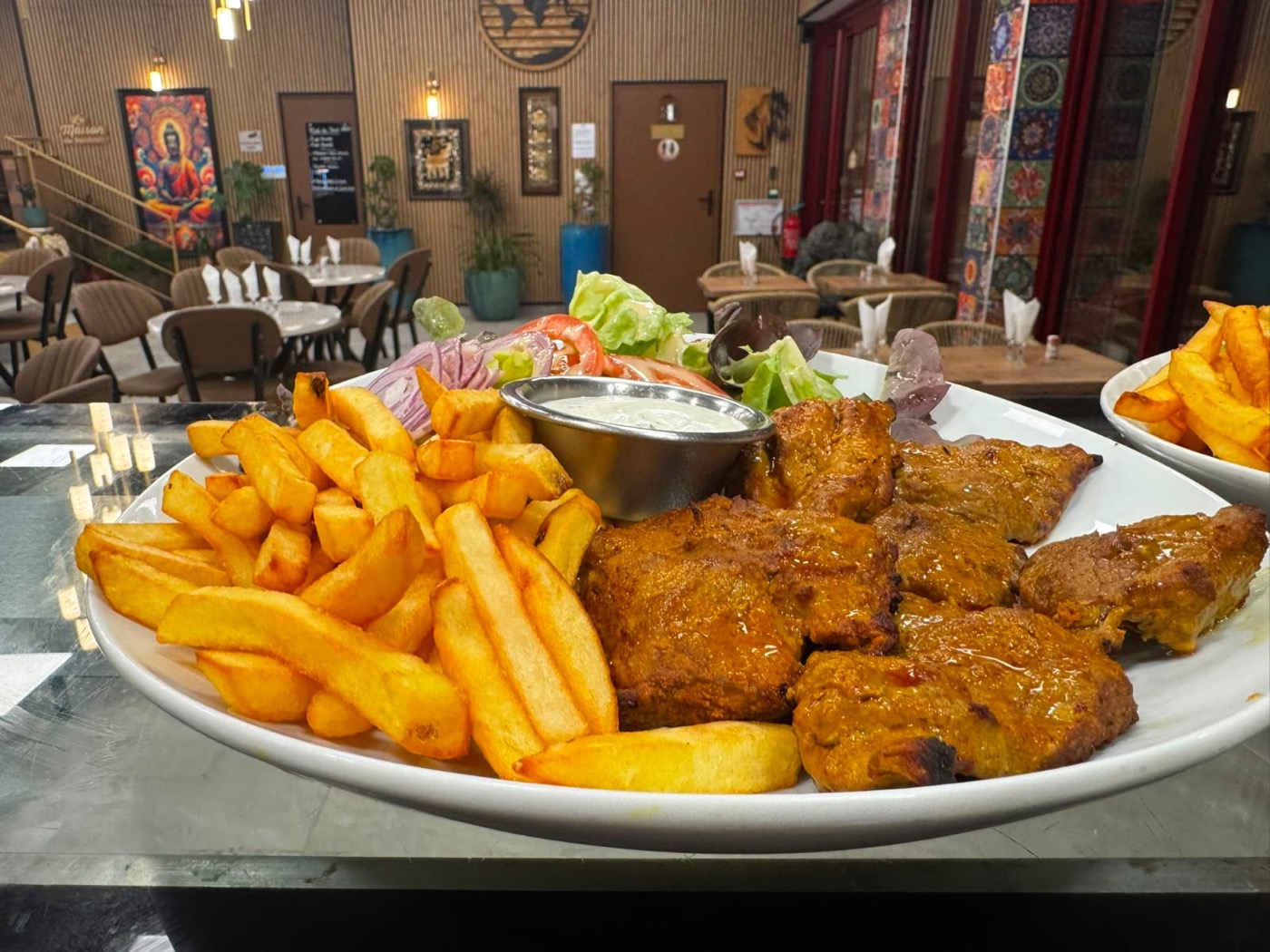 Plat servi au restaurant Samsara